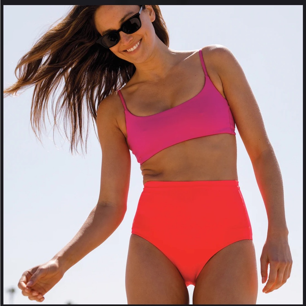 Left On Friday Pool Days Top Hot Pink